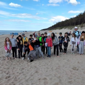 Zdjęcie grupwe na plaży